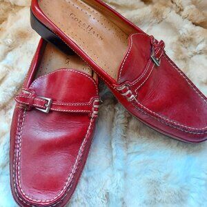 Cole Haan Country slip on red leather loafers. Size 8.5
